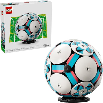 LEGO Editions Soccer Ball - Building Toy for Kids - Collectible Sports Decor for Boys &amp Girls Ages 10+ - Includes Micro Stadium - Gift Idea for Birthdays - 43019