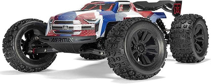 ARRMA RC Truck 1/8 KRATON 4X4 6S BLX BRUSHLESS V6 Speed Truck RTR (Lipo Battery and Charger Not Included) (Blue/Red) ARA8608V6T4