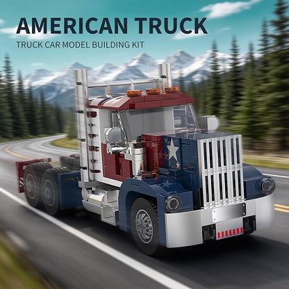 HIGH GODO Semi Truck Building Set MOC City Road Tow Truck Model Kit Build and Display Technology Trailer Set Toy Gift for Teens Adults 12+ (269PCS)