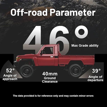 RC Truck 1/12 RC Rock Crawler MN-82 4x4 Off Road RC Pickup Truck 2.4GHz Proportional Throttle Steering All Terrain Remote Control Car RTR with Headlights and 2 Batteries for Adults (Yellow)