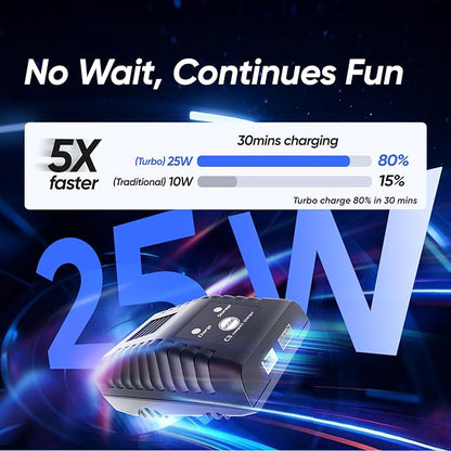 1/14 Brushless RC Cars Fast 50 mph4WD Waterproof All Terrain Truck with 2 Lipo Batteries and 25W Fast Charger4x4 Hobby MTR RC Truck with 3S Battery