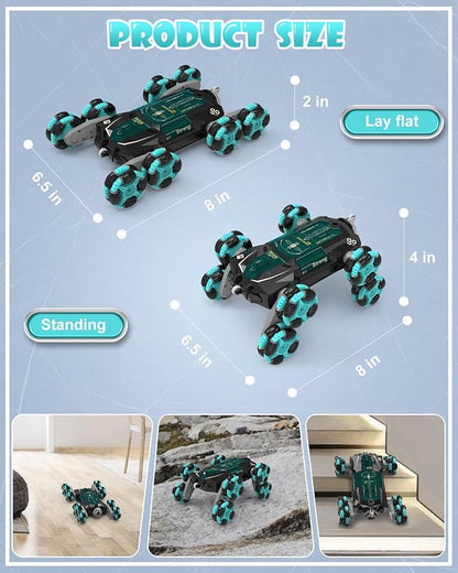 ATHLERIA 8WD Gesture Sensing Rc Stunt Car Toys for Ages 8-13Hand Remote Control Cars-Double Sided 360°RotatingCoolest Christmas Birthday Gifts Ideas for Boys Girls Kids Teens 8 9 10 11 12+ Year