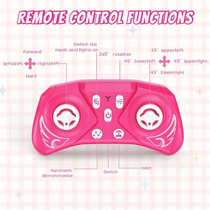 Unicorn Gesture Sensing RC Stunt Car Remote Control Car for Girls 360°Rotation &amp 2.4GHz RC Cars with Light &amp Music Barbie Style Toy for Girls Age 6-7 8-12+ Years Old Birthday Gift Idea