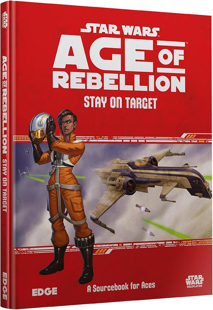 Asmodee Star Wars: Age of Rebellion Roleplaying Game Stay on Target SOURCEBOOK - New Specializations Starfighters &amp Species RPG for Kids &amp Adults Ages 14+ 3-5 Players