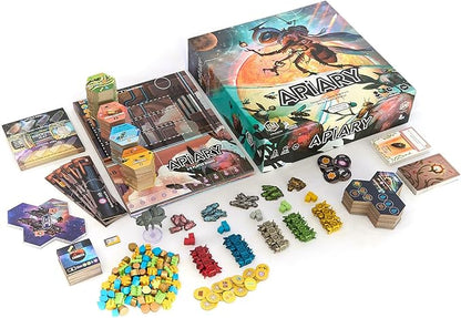 Stonemaier Games: Apiary (Base Game) by Connie Vogelmann | A Strategy Board Game About Hyper Intelligent Bees in Space | Build Your Hive Explore Outer Space Grow Your Colony | 1-5 Players 90 Mins