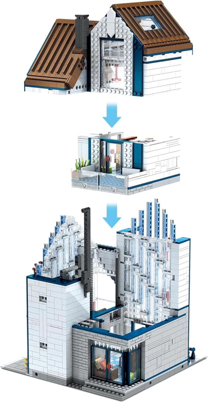 General Jim's Modern Library Glass Modular Building Blocks Set