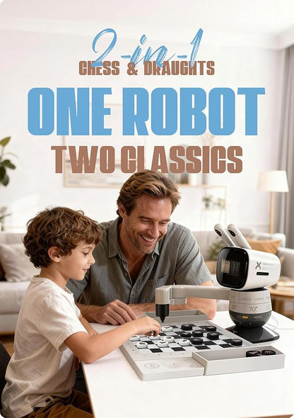 SenseRobot Lite AI Robotic Chess &amp 10x10 International Draughts Set with Robotic Arm Electronic Chess Board for Kids &amp Adults 25 Levels 1200+ Lessons Voice Guidance Wi-Fi OTA