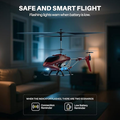 SYMA S107H-E RC Helicopter for Kids 8-12 and Beginners Remote Control Helicopter with Altitude Hold 2 Speed Modes Whole Alloy Toy for Boys Girls Indoor Gift