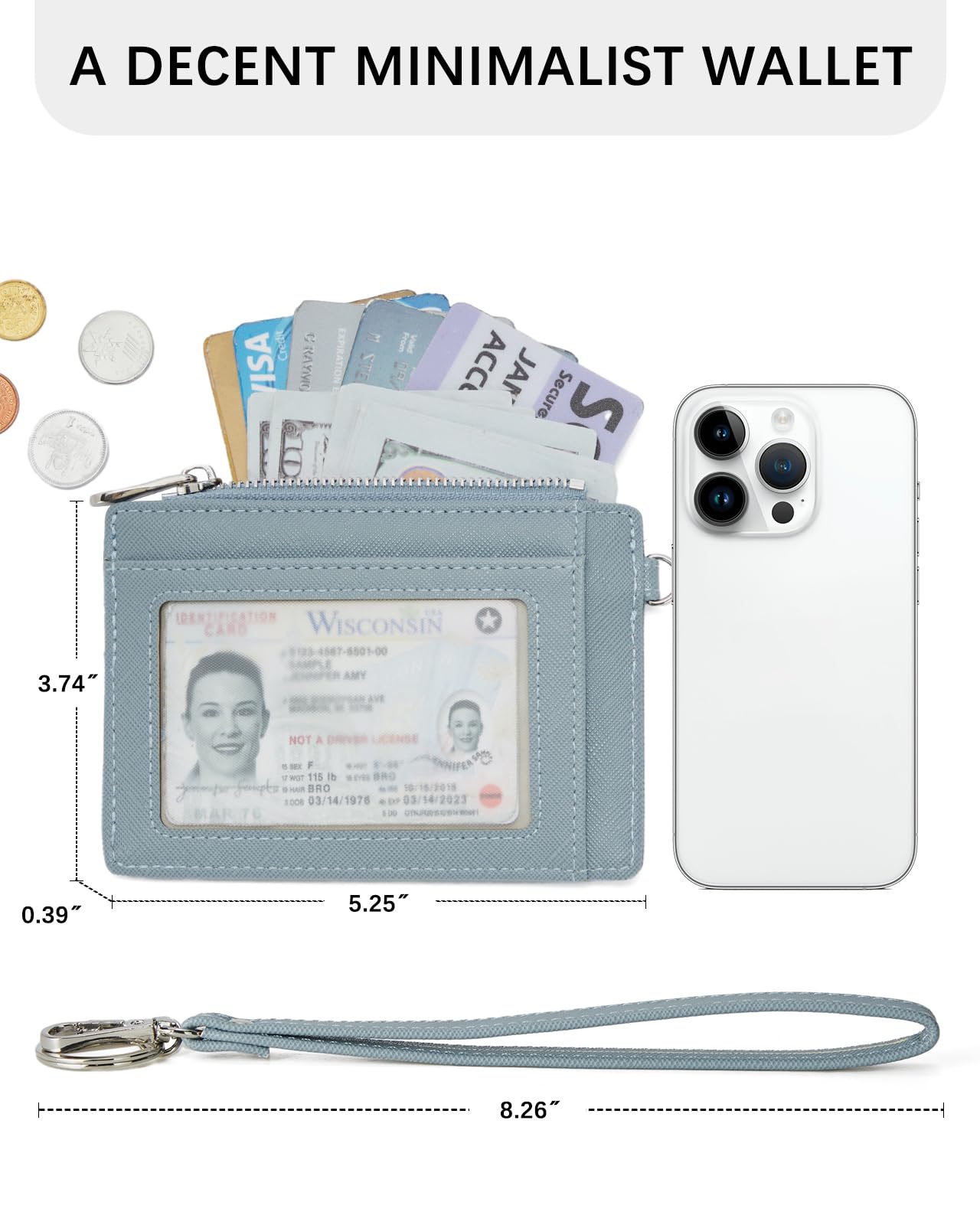BOSTANTEN Small Wallet For Women RFID Leather Credit Card Holder Slim Wristlet Keychain Wallet With Zipper Pocket