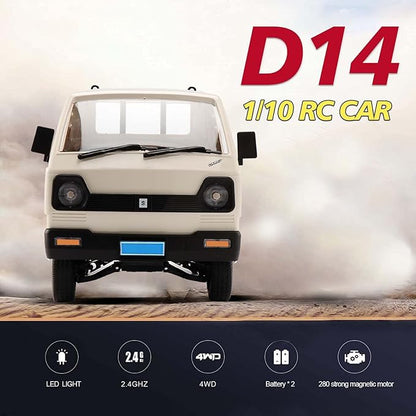 jaming Remote Control Drift CarWPL D14 4WD RC Car RTR Full Scale 1:10 Drift Pickup 2.4G RC Truck Crawler Off Road Drift with LED Light Vehicle Toy for Boys Girls Birthday Gifts