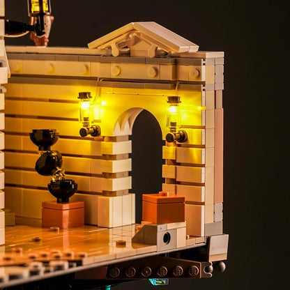 Upgraded Led Light Kit for Lego Gringotts Wizard Bank Horcrux War Building Set Music Version Compatible with Lego 76417 Model for Adults Fun Gift for Lovers (Model Not Included)