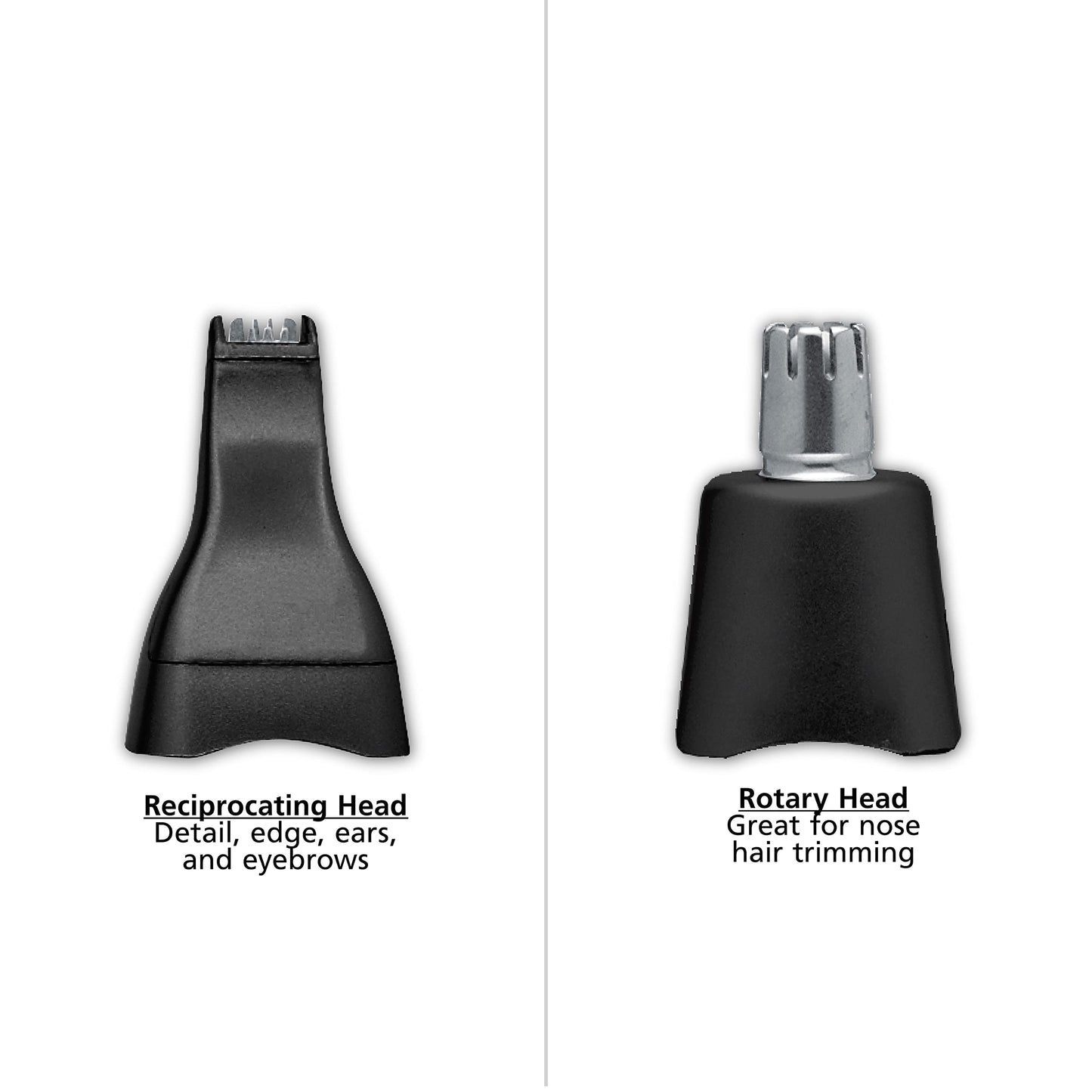 Wahl Groomsman Rechargeable Precision Trimmer for Hygienic Grooming with Rinsable, Interchangeable Heads for Eyebrows, Neckline, Nose, Ears, & Other Detailing - Model 3023284