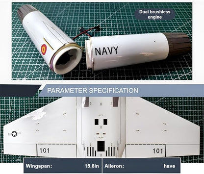 Fighter Jet Model F-18 395mm Wingspan Mini EPP 30mm Ducted Fan Fixed-Wing RC Airplane Aircraft Model for Collection and Gifts (PNP)