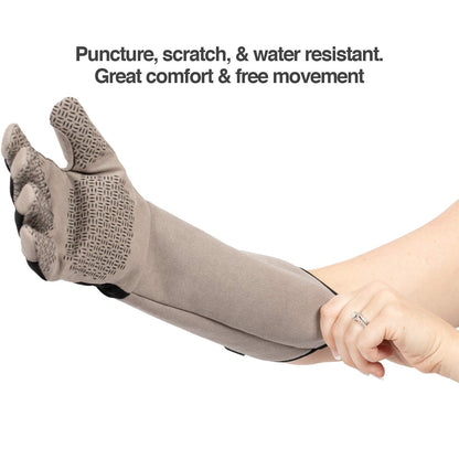 PetFusion Multipurpose Pet Grooming Gloves Great for Trips to Vet and Bathing, Puncture, Scratch & Water Resistant