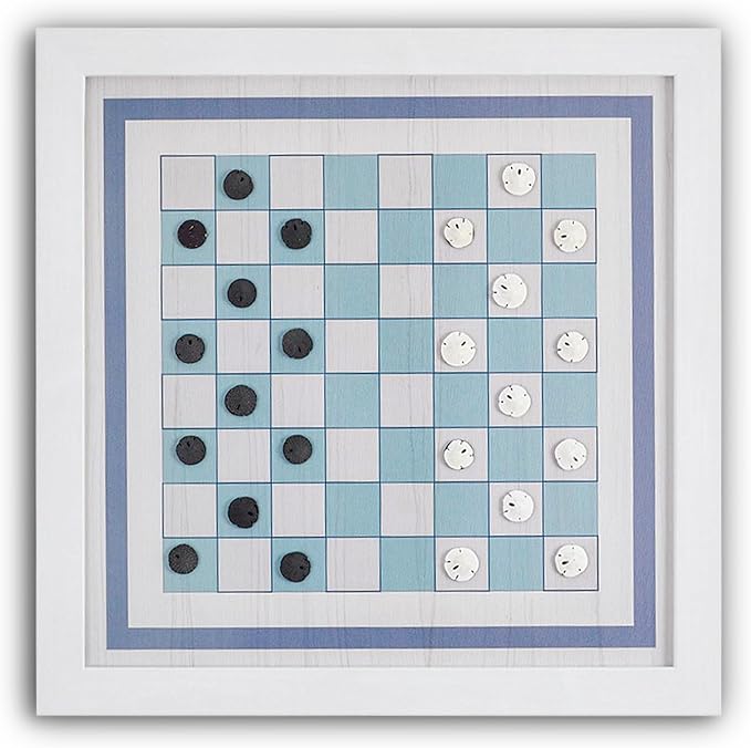 Magnetic Canvas Game Set. Chess/Checkers/Backgammon/TIC TAC Toe. Decrotive Game Sets use an mounting System That Gives Easy Access to Them. (Beach)