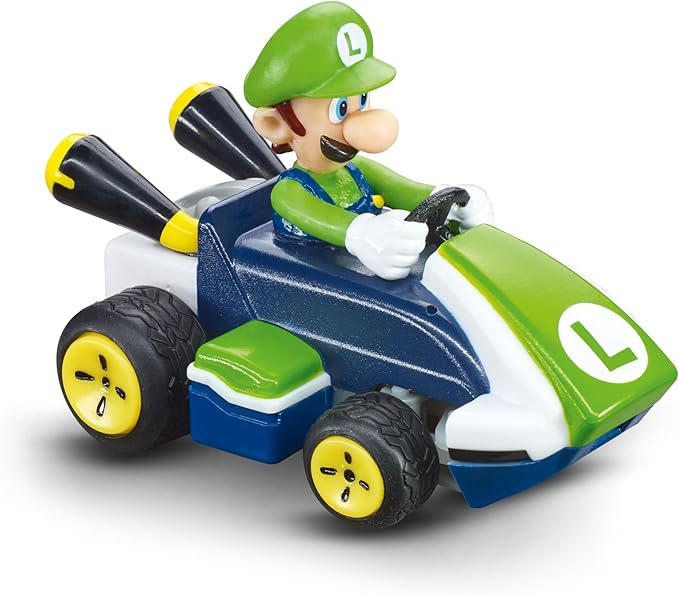 Carrera RC Mario Kart Tabletop Toy Racing Set Featuring Mario Luigi and 2 Radio Controls