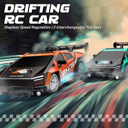 RC Drift Car 1:24 Scale Remote Control Vehicle for Kids2.4GHz 20KM/H 4WD High Speed RC Cars with LED Light Two Batteries &amp Drifting Tires Racing Sport Toy Cars for Adults Boys Girls Kids 8603OG