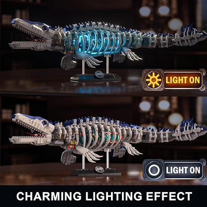 Mechanical Dinosaur Building SetDinosaur World Building BlockJurassic Ocean Animal Collection Toys Gift for Adults Teen Boys 8-12(1026PCS)