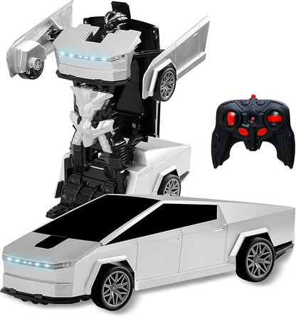 Remote Control Car Cyber-Inspired Transformer Toys Cars 2.4Ghz One-Button Deformation 360° Rotation Drift Rc Car Robot Rc Truck Toys for 4 5 6 7 8+ Years Old Boy Toys