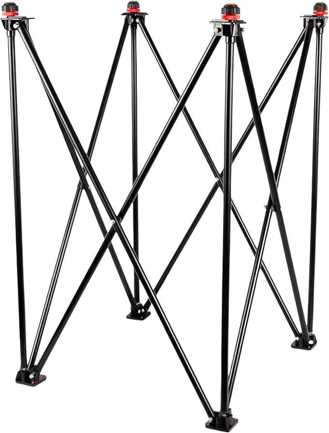 AnNafi® Carrom Stand | Professional Carrom Board Stand | Easy Adjustable &amp Foldable Four Fold Stand with Compact Design | Combination of Full Size Metal Pipe Iron Rod &amp PVC | Indoor Games Fun