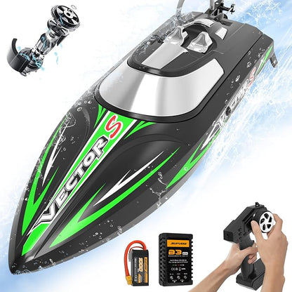 volantexrc Brushless RC Boats for Adults 30+MPH Fast Remote Control Boat with Rechargeable Batteries for Lakes 2.4 GHz High Speed RC Boat for Adults (797-4 Brushless)
