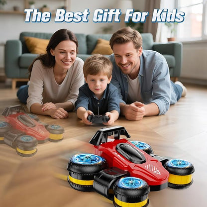 High Speed Drift Remote Control Stunt Deformation Car Birthday Gifts for Boys and Girls 4-16 Years Old (Green)