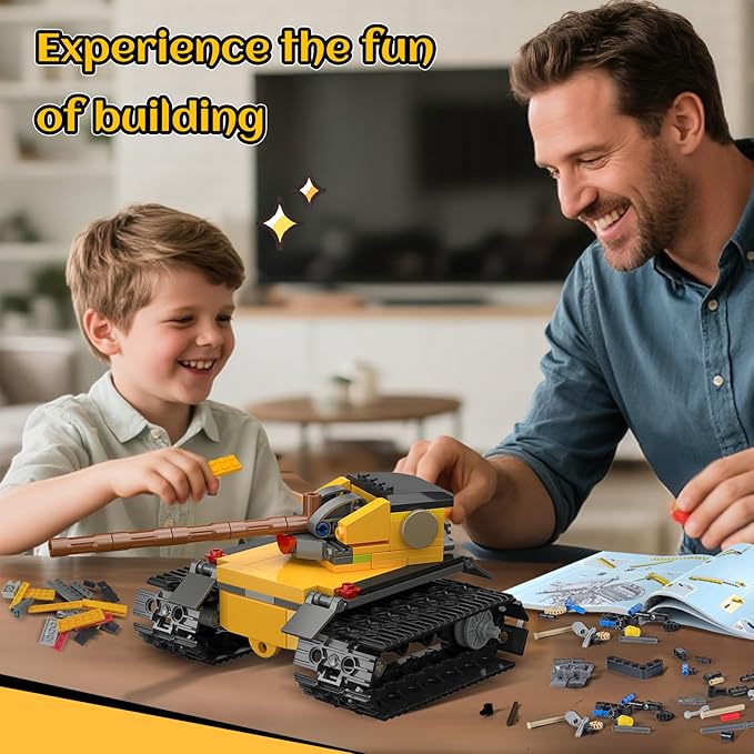Robot Building Sets for Kids - 5 in 1 Wall Robotic Kit 748 PCS Robot with Interchangeable Arms Bulldozer Plane Building Block Toy Model for Boys Girls 8-12 Easter Home Decor