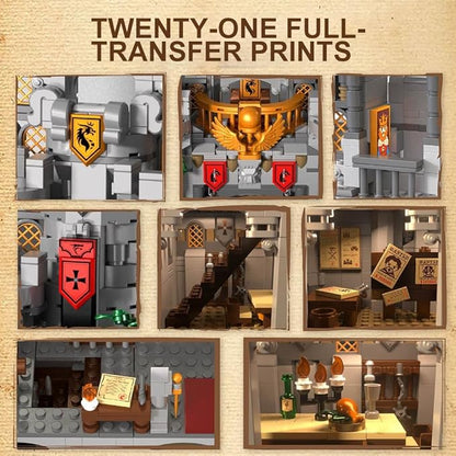 Medieval Knight Castle Building SetViking Architecture Tower Modular Buildings Ideals Christmas Birthday Gift for History EnthusiastsCreative Gift for Adults and Teen(2554PCS)