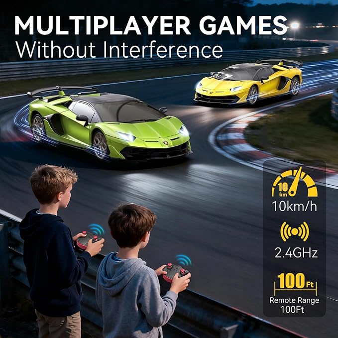 Lamborghini Remote Control Car 1:24 Scale Electric Sport Racing Hobby Toy Car Lamborghini Model Vehicle for Boys Girls Birthday Gifts Green