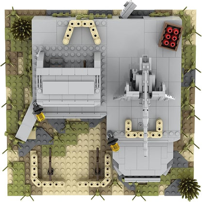 WW2 Military Battle Fort Building Block Set(928PCS). Suitable for Secondary Creation.Build Different Combat Buildings.