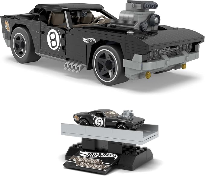 Mega Hot Wheels Rodger Dodger Racecar Building Set with 700 Pieces Toy Gift Set for Adult Builders