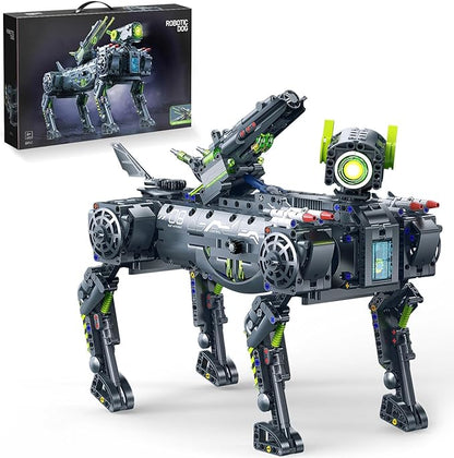 GEVINST Robot Robotic Dog Building Set for Boys Ages 8-12 1609 Pieces STEM Animal Toys Model Building Kit Gift for Adults Kids Teens Ages 8-14 (Static)