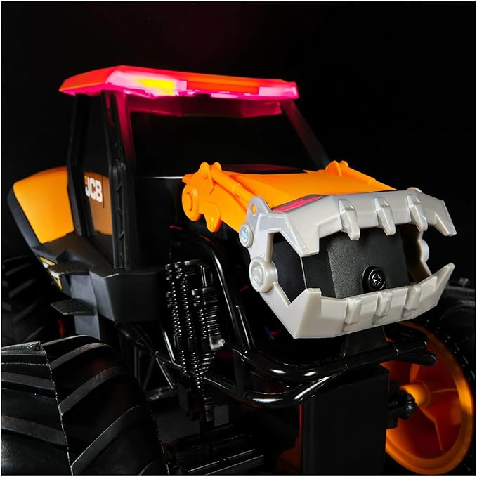 Monster Jam JCB DIGATRON Remote Control Truck 1:15 Scale RC Monster Truck with 2.4GHz Full-Function Controller Indoor/Outdoor Official Vehicle for Kids Ages 4+