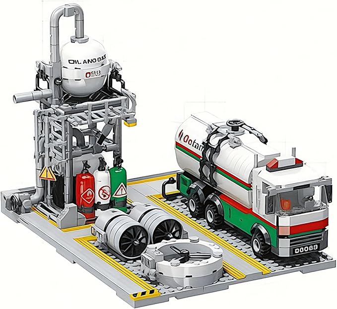 General Jim's Chemical Laboratory and Natural Gas Loading Station - City Modular Building Blocks MOC Bricks Set | Compatible with Lego City Sets and All Major Brands (Natural Gas Loading Station)