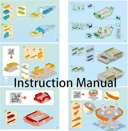 Building Block Ocean Adventure Octonauts GUP-X Launch and Rescue Vehicle &amp Barnacles Shellington Kwazii 395pcs Building Brick Set-No Package Box