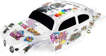 SummitLink Custom Body Clear Unpainted with Stickers Compatible for 1/10 Scale RC Car or Truck (Truck not Included) STB-C-01