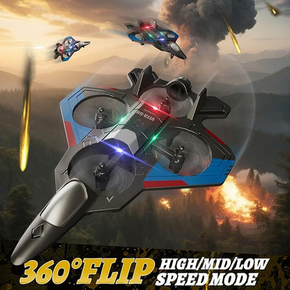 4DRC RC Planes Remote Control Airplanes for Kids Foam Remote Control Planes for Kids Adults Beginners Remote Control Helicopter Fighter Jet Drones for Kids Adults 360° Flip Easy to Fly