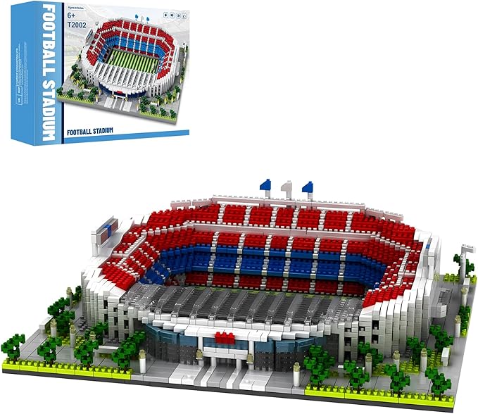 Barcelona Style Soccer Stadium Building Blocks Sets Toys Football Architecture Model Kits Gifts for Adults Kids Boys 3500+Pieces