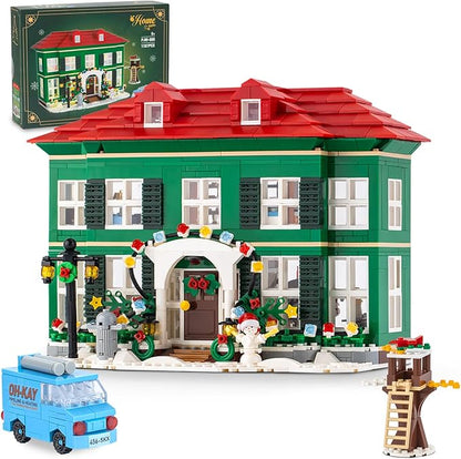 Christmas House Building Set with Light for Adults NO Compatible with Lego House 1187PCS Holiday Loness Home Boys House Building Kits Christmas for Movie Fans Friends Family