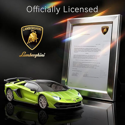 Lamborghini Remote Control Car 1:24 Scale Electric Sport Racing Hobby Toy Car Lamborghini Model Vehicle for Boys Girls Birthday Gifts Green