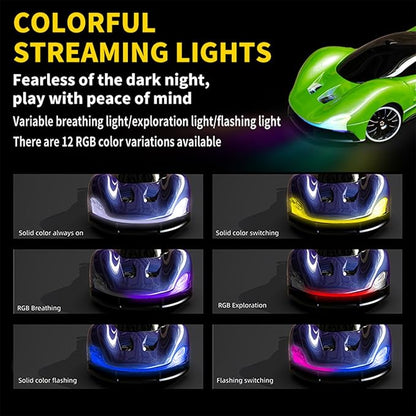 1:20 Scale Remote Control Drift Car 4WD 2.4GHz Racing Sport Toy RC Car with LED Lights Racing and Drift Wheels (Blue)