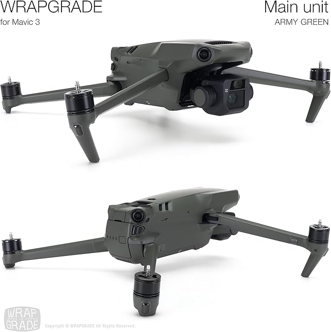 WRAPGRADE Full Skin Stickers for DJI Mavic 3 / Mavic 3 Classic (Army Green)