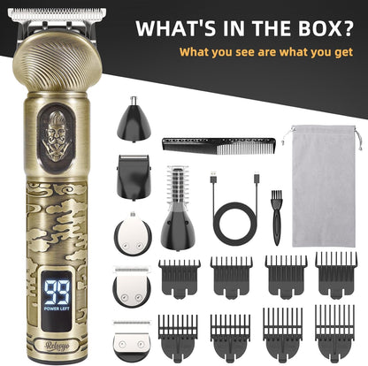 Beard Trimmer for Men, Waterproof Cordless Hair Clipper, Electric Razor Shaver, Mens Grooming Kit for Mustache Nose Body Facial Hair, Rechargeable Beard Trimmer Kit, Gifts for Men