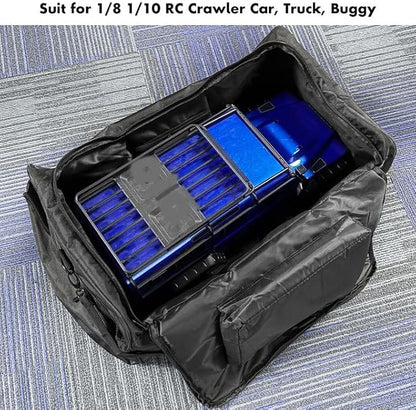 GLOBACT RC Car Bag with Bottom Partition for Traxxas TRX4 Axial SCX10 Tamiya CC01 Arrma Mojave 1/8 1/10 RC Crawler Truck Car