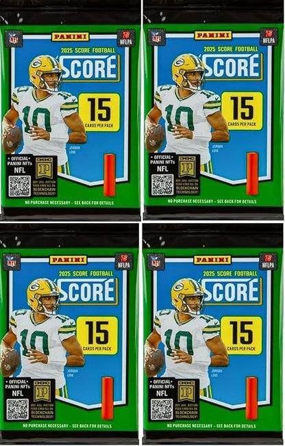 2025 PaniniScore Football Cards Pack of 4 Sealed Cards Total 60 Trading Cards