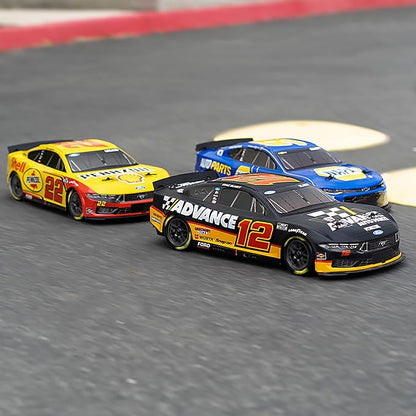 Losi 1/12 NASCAR RC Race Car Ryan Blaney No. 12 2025 Advance Auto Ford Mustang 2S AWD RTR Brushed On-Road Battery &amp Charger Included Black LOS1122512