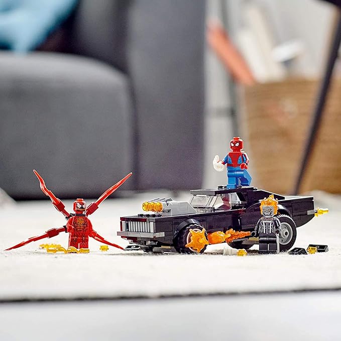 LEGO Marvel Spider-Man: Spider-Man and Ghost Rider vs. Carnage 76173 Collectible Building Toy for Kids New 2021 (212 Pieces) Multicolor