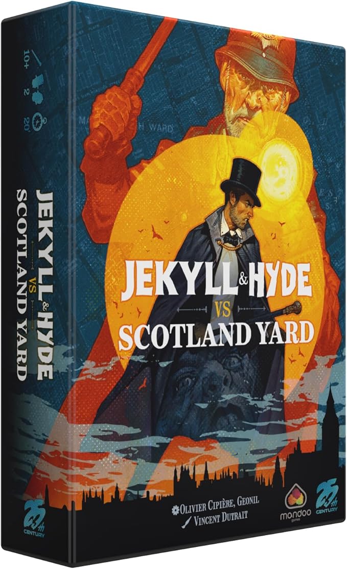 Jekyll &amp Hyde vs. Scotland Yard by 25th Century Games – Cooperative Trick Taking Board &amp Card Game for Two Players – Story Based Gameplay – for Ages 10+ &amp 20 Min Playtime