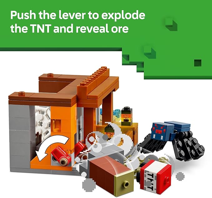 LEGO Minecraft The Armadillo Mine Expedition Toy Figures and Playset - Building Minecraft Toy for Kids Boys and Girls Ages 8+ - with Gaming Figures for Pretend Play - Gift Idea for Birthdays - 21269