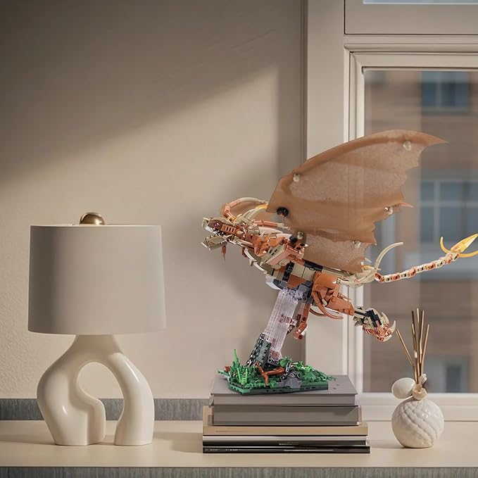 Ideas Magic Wiki Fire Dragon Harry Building SetCompatible with Lego Adults Collectible MOC Potter Dragon Model STEM Toy for Fans Home DecorCreative Gift for Kids Boys &amp Girls 8-16 (886 PCS)